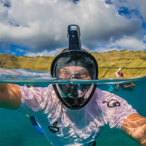 Mascara Snorkel Buceo Integral Full Face Gopro - Imagen 10