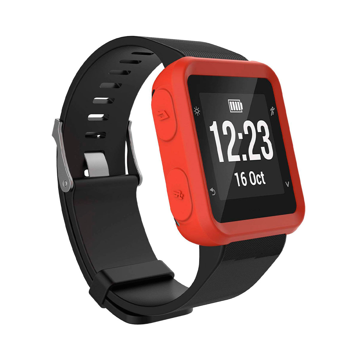 Rojo2-corregida funda silicona bumper para garmin forerunner 35