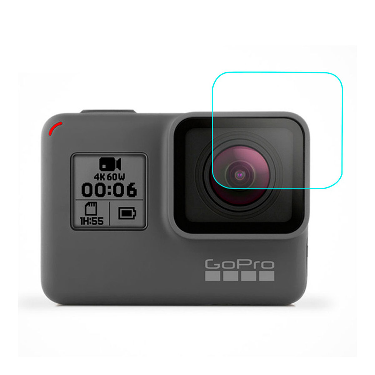 vidrio-templado-gopro-5y6-delantero(1) vidrio templado pantalla y lente camara para gopro hero 5 6 7
