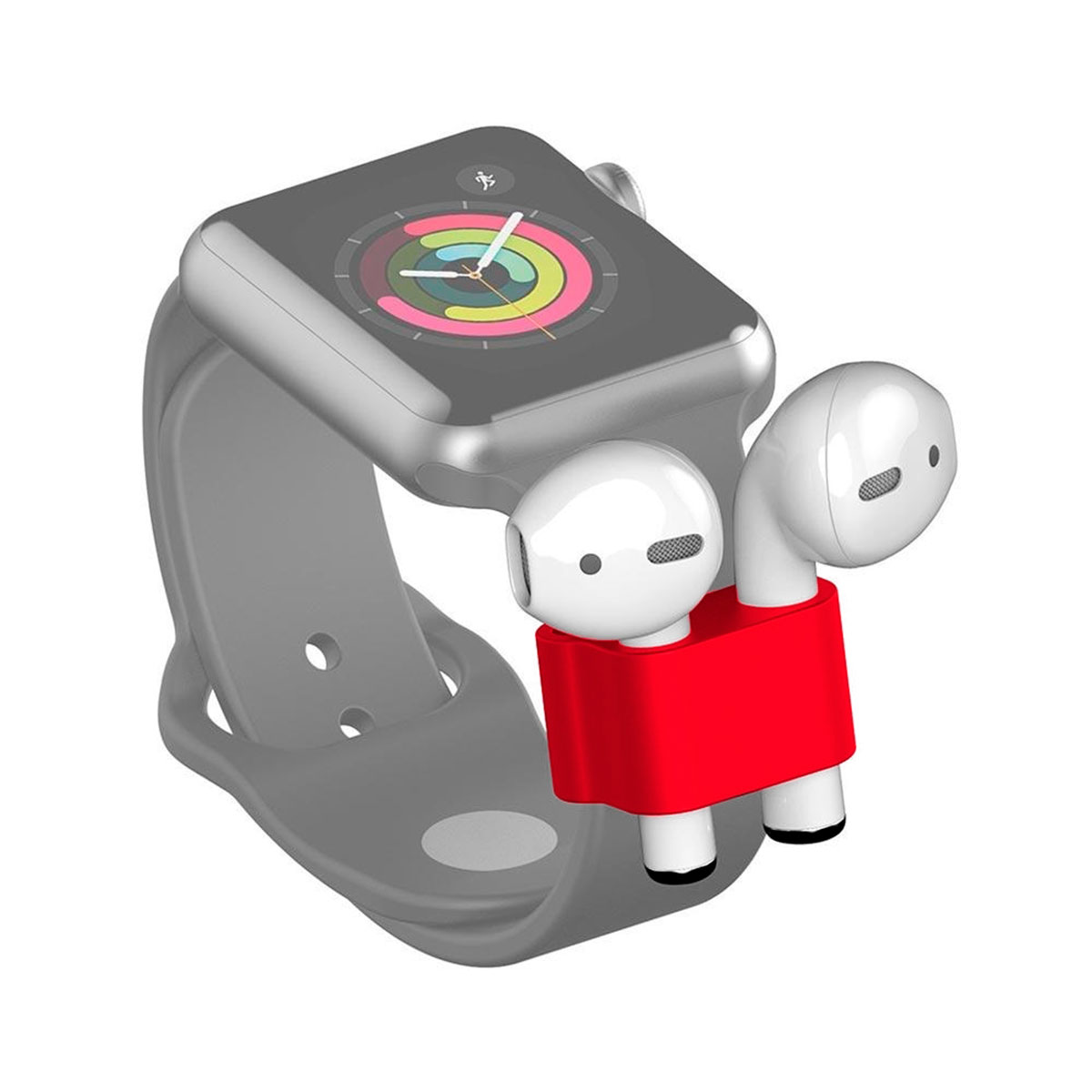 Rojo2 soporte holder para apple airpods para mallas de reloj