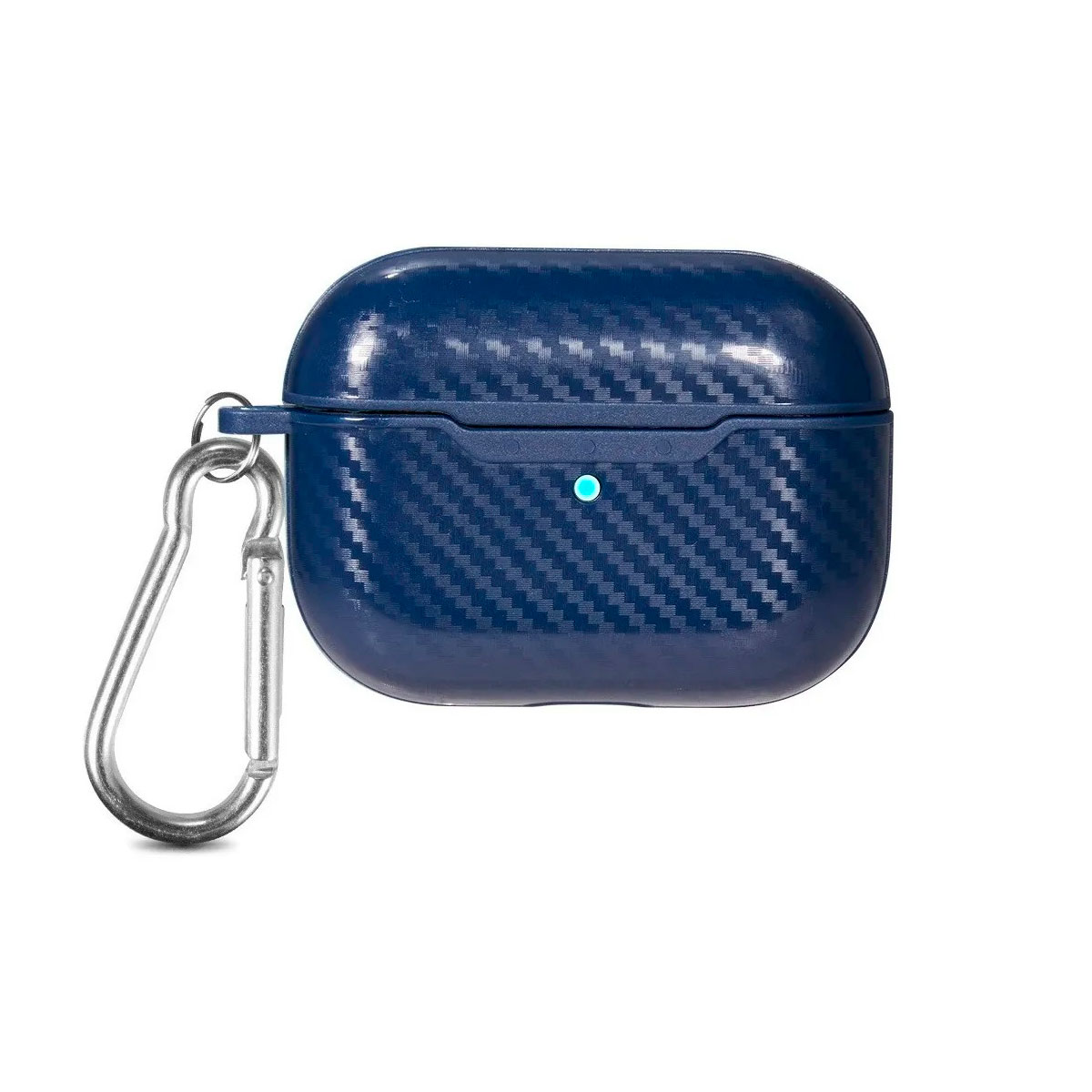 azul case funda protectora para apple airpods pro carbono
