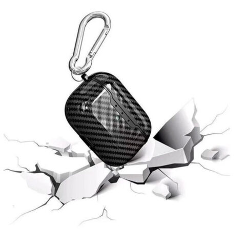 case funda protectora para apple airpods pro carbono