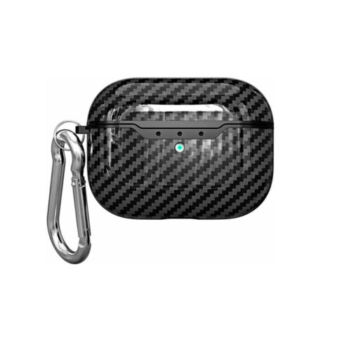 case funda protectora para apple airpods pro carbono