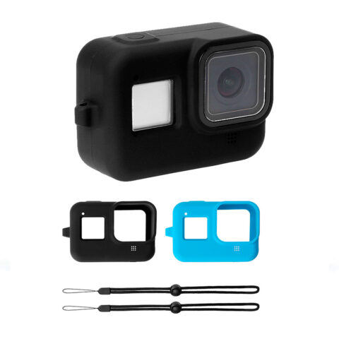 funda silicona protectora para gopro hero 8 con correa