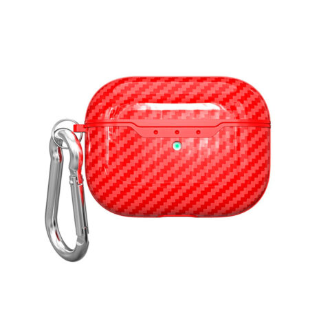case funda protectora para apple airpods pro carbono