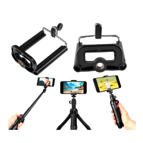 adaptador de celulares para tripode y monopod baston rosca