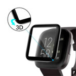 vidrio templado protector con marco 3d para fitbit versa 2