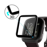 vidrio templado protector con marco 3d para fitbit versa 2