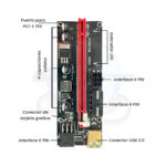 riser ver 009s pcie 6pin 16x btc mineria express usb cripto