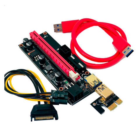 riser ver 009s pcie 6pin 16x btc mineria express usb cripto