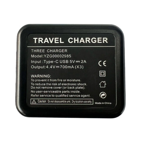 cargador bateria triple para gopro hero 9 10 y 11 con indicador