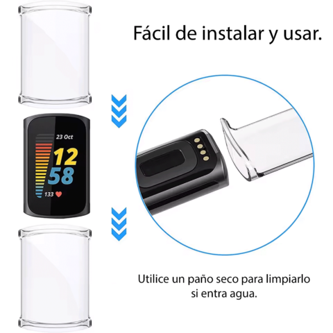 funda bumper silicona tpu fitbit charge 5
