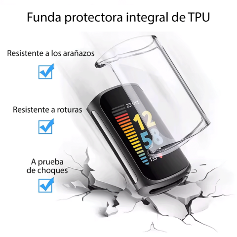 funda bumper silicona tpu fitbit charge 5