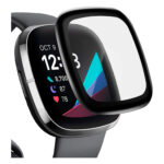 vidrio templado protector con marco 3d para fitbit versa 3