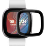vidrio templado protector con marco 3d para fitbit versa 3