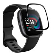 vidrio templado protector con marco 3d para fitbit versa 4
