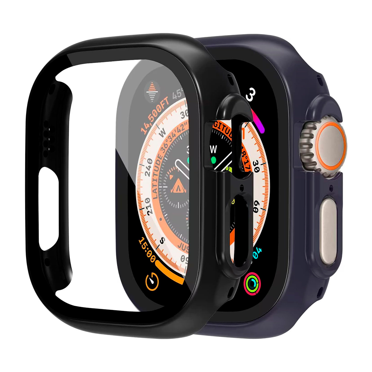 bumper-49mm6 bumper protector marco + vidrio para apple watch 49mm
