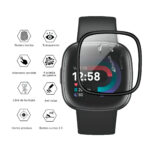vidrio templado protector con marco 3d para fitbit versa 4