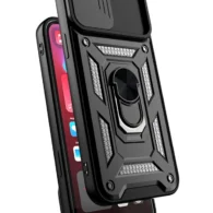 funda armor con anillo y cubre camara iphone 14 pro max