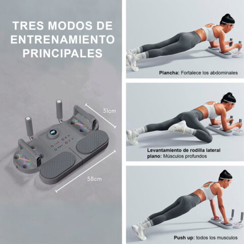 entrenador de planchas ajustable con nucleo multifuncional tabla de flexiones