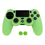 funda silicona ps4 + grips brilla en la oscuridad
