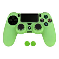 funda silicona ps4 + grips brilla en la oscuridad