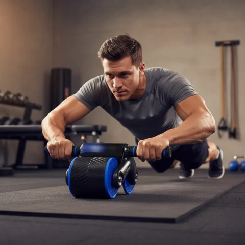 Rueda Rodillo Abdominal Automatico Fitness Entrenamiento - Imagen 5